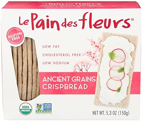 Le Pain des Fleurs Crispbread, Ancient Grain, 4.4 Ounce (145253)
