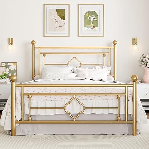 SHA CERLIN 14-Inch Queen Metal Bed Frame Cover
