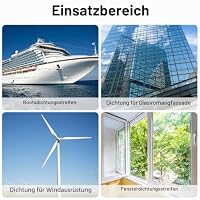 QUARKZMAN Silikon-Schaum-Dichtungsstreifen, 1,8 mm Durchmesser, 4 Meter lang, Schwammgummi-Wetterdichtungsstreifen, runder Gummikordel, massiv für Maschinen und Industrie, schwarz – Ansicht 5