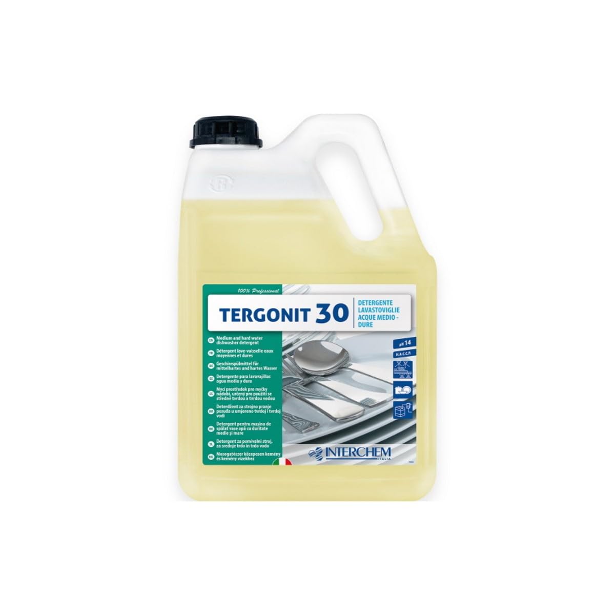 Tergonit 30 Detergente alcalino Lavastoviglie concentrato - Confezione: 2 taniche 6 kg