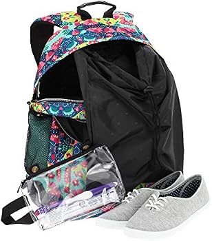 Totto MA04ECO029 Children's Backpack, Flower Design, Sky Blue, 52