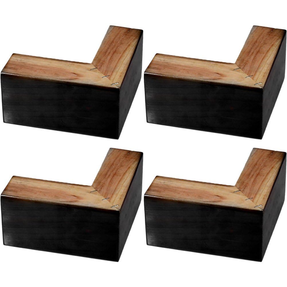 Patas De Madera para Muebles, 4 Piezas, Patas De Mesa En Forma De L, Patas De Sofá De Madera De Repuesto para Sofá, Tocador, Armario, Mesa.
