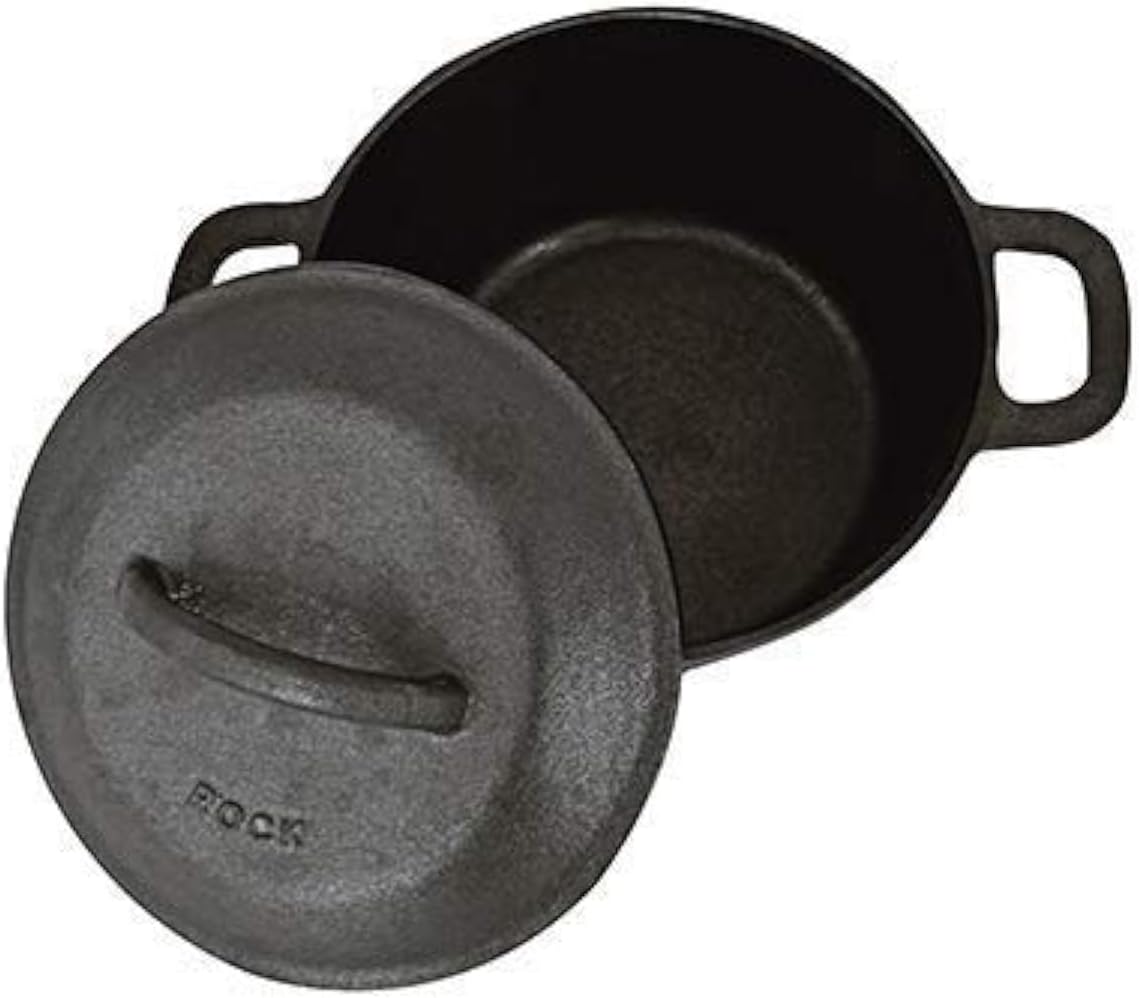Cast Iron Dutch Oven with Lid 3 Litres Pre-Seasoned skillet