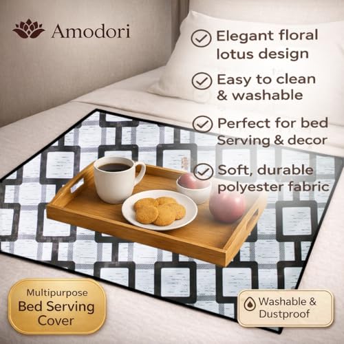 Image of Waterproof Bed Server Mat /Food Mat /Bedsheet Protector | Reversible | 2-Layer Heavy Material | Multi-Purpose Place Mat (Colour & Print May Vary) (geometric-17)