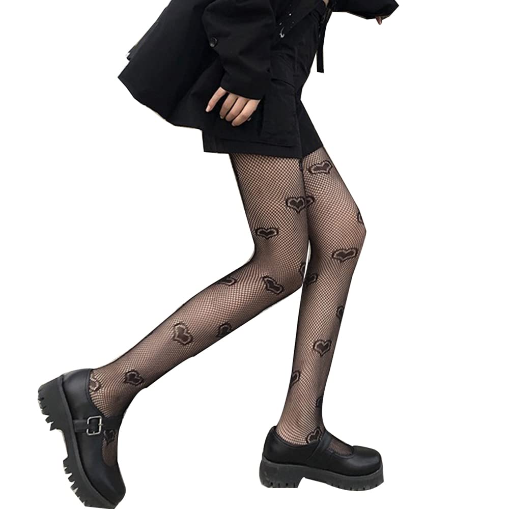 Calze Sexy Collant Sexy alla Moda Collant da Donna Calza da Donna Nera Tipo Love per la Primavera, L'Estate e l'autunno (Fiore Bianco Taglia Unica)