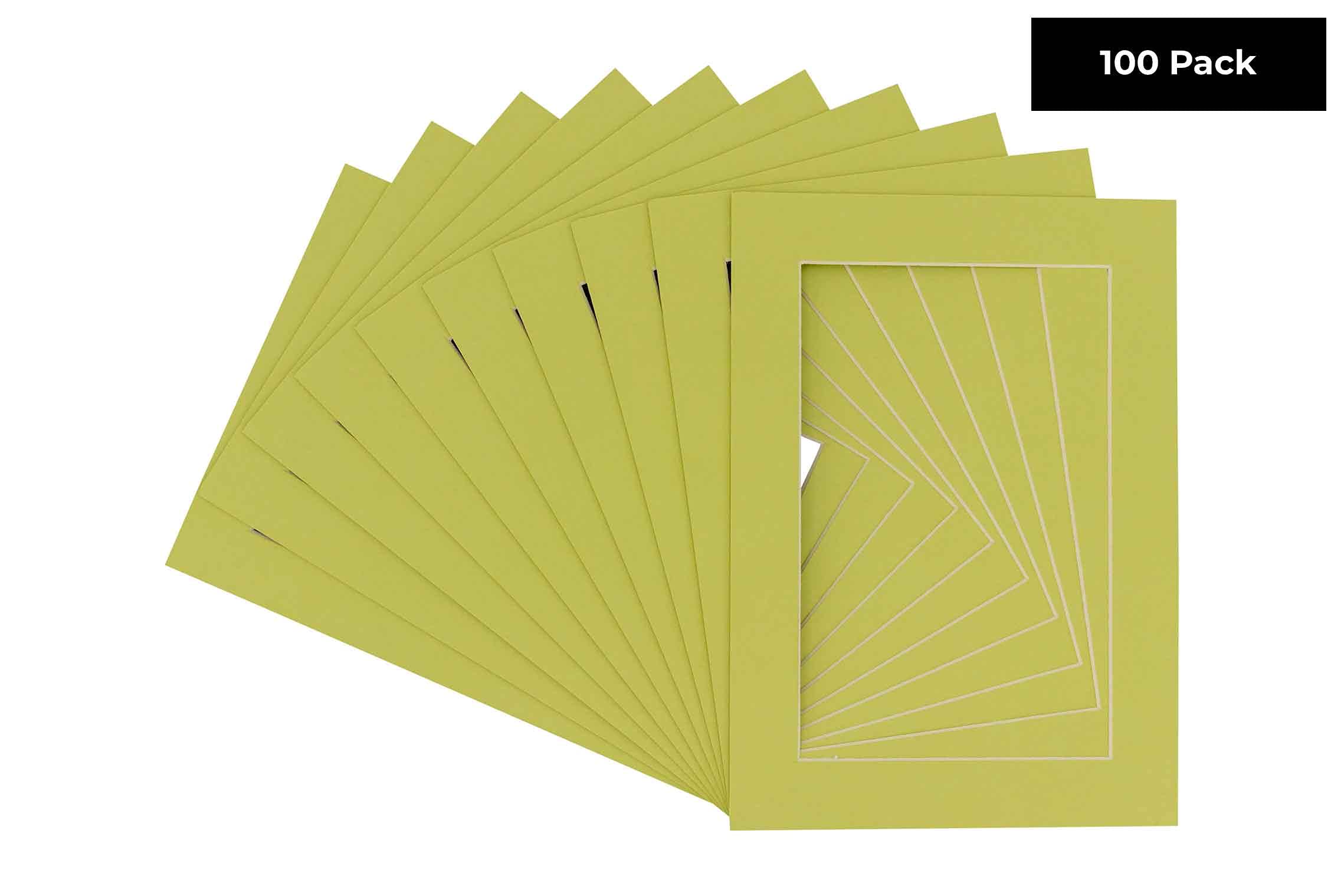 5x7 Mat for 4x6 Photo - Precut Pistachio Green Picture Matboard for Frames 5 x 7 Inches - Bevel Cut Matte to Display Art 4 x 6 Inches - Acid Free Pack of 10 MATS with Backing Boards & Clear Bags
