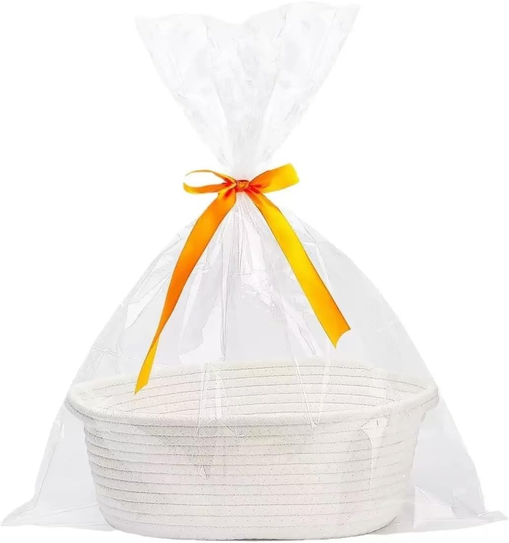 CREVENT Juego de regalo para niñas y niños, cesta organizadora de pañales con 1 manta, 1 etiqueta, 1 Lovey, 3 calcetines, 2 mamelucos para bebé, 1 móvil para cuna, 1 bolsa de regalo, esencial para