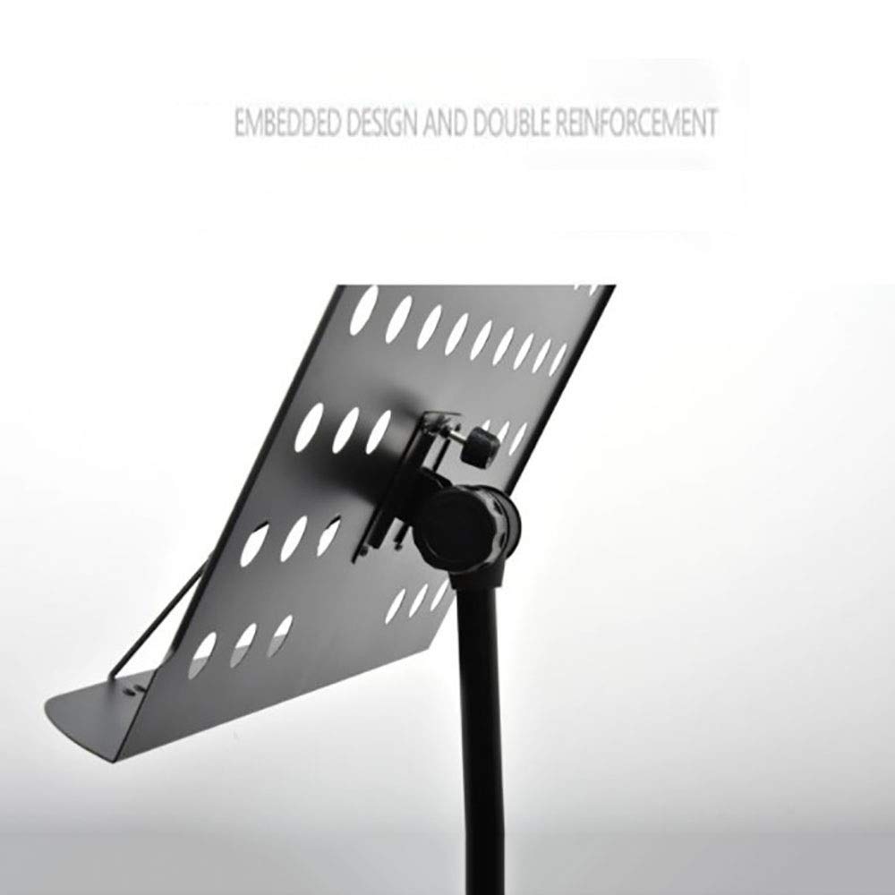 Notenständer, höhenverstellbar, leicht, kompakt für Aufbewahrung oder als T-Musikbuchständer, robust für Schulorchester, Chöre (Farbe: Schwarz, Größe: 50 x 165 cm) (Schwarz 50 x 165 cm)