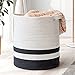 INDRESSME Goodpick Large Cotton Rope Basket - Woven Storage Basket - Floor Basket with Handle for Baby Nursery Decor Bin Laundry Basket Blanket Hamper Toys Basket, 18.1'' ×16.1''