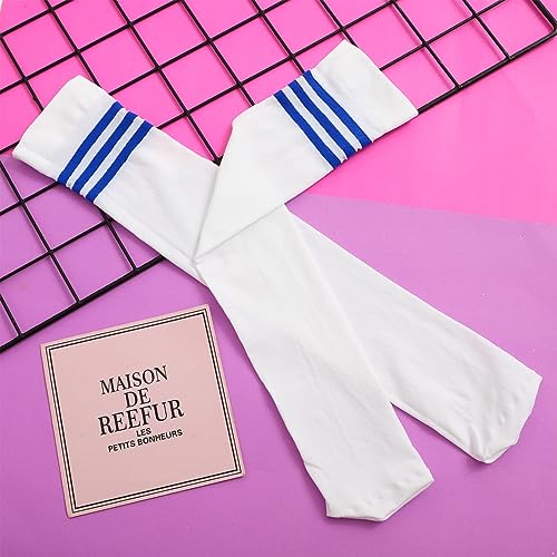 Girls Cheer Leader Cheerleading Accessory Bowknot Hairband Knee Stockings and Pompoms 3Pcs Fancy Cheer Up Dance Outfits4