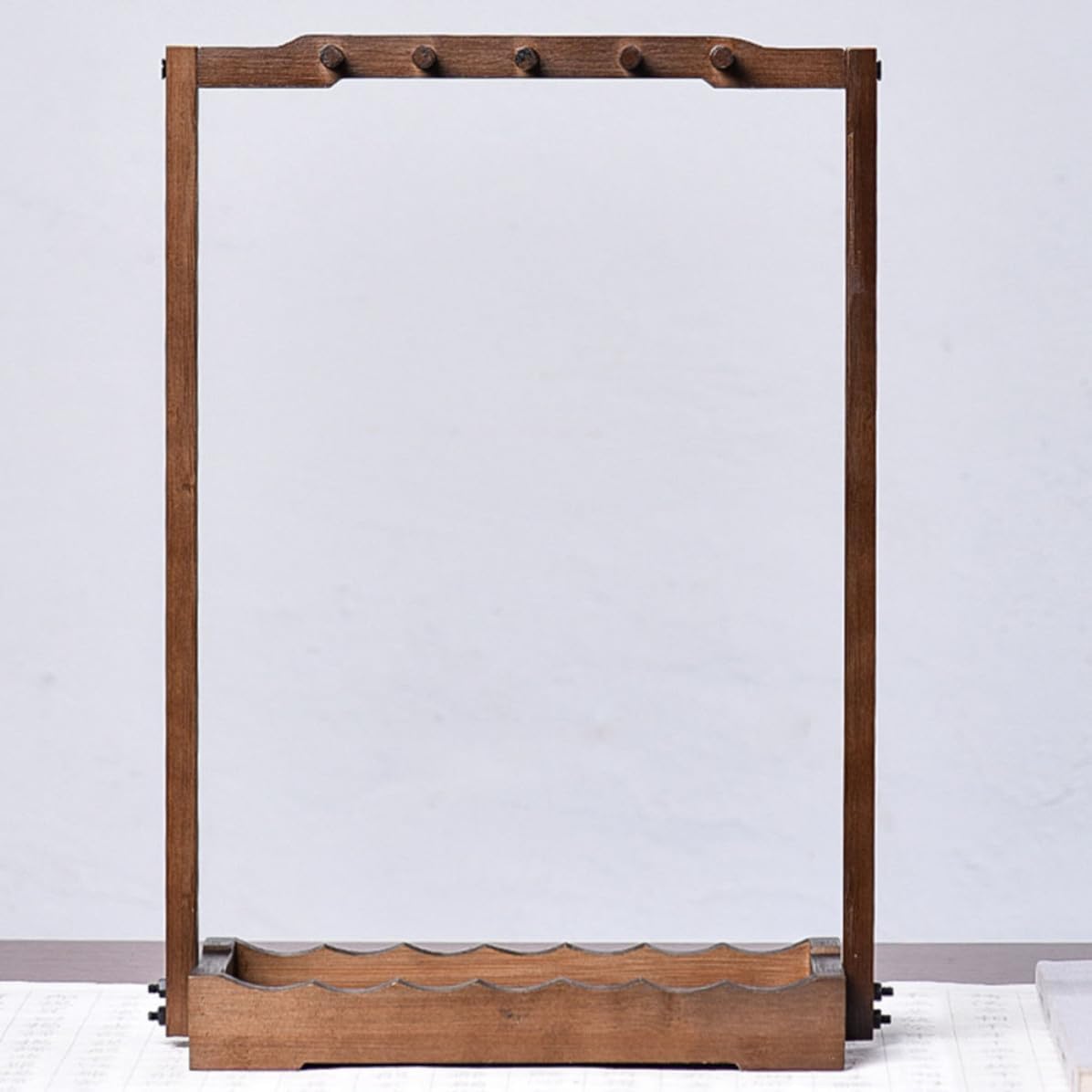 Vintage Brush Pen Holder, Chinese Ink Hanging Rack Stand for Calligraphy