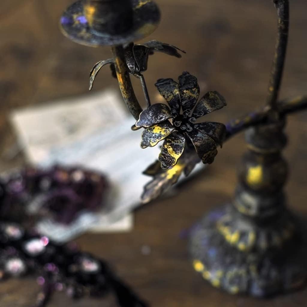 Candelabra 3 Arms Candelabra Metal Candle Holder Floral Decorative Candle Holders for Wedding Dinning Party