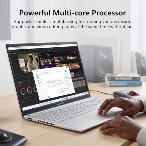 Image of ASUS Vivobook 15 Laptop Next-Gen AI, AMD Ryzen 7 170 (>Ryzen 7 7730U), 15.6 inch FHD, 32GB RAM, 1TB SSD, Windows11 Pro, Backlit & Numeric Keyboard, Physical Webcam Shield, Silver, Bundle with PCO Cooler