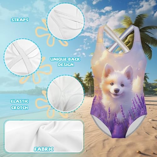 Girls Swimsuit Size 5-14 Fancy Girls' Swimwear Crew Neck One Piece Swimsuits for Boating Trips4