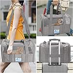 Refrze Cat Carrier,Dog Carriers for Small Dogs Medium Cats Pet Carrier up to 15 Lbs, TSA Airline Approved Cat Carrier Soft, Cat Dog Crate Travel Bag,Grey - Image 2