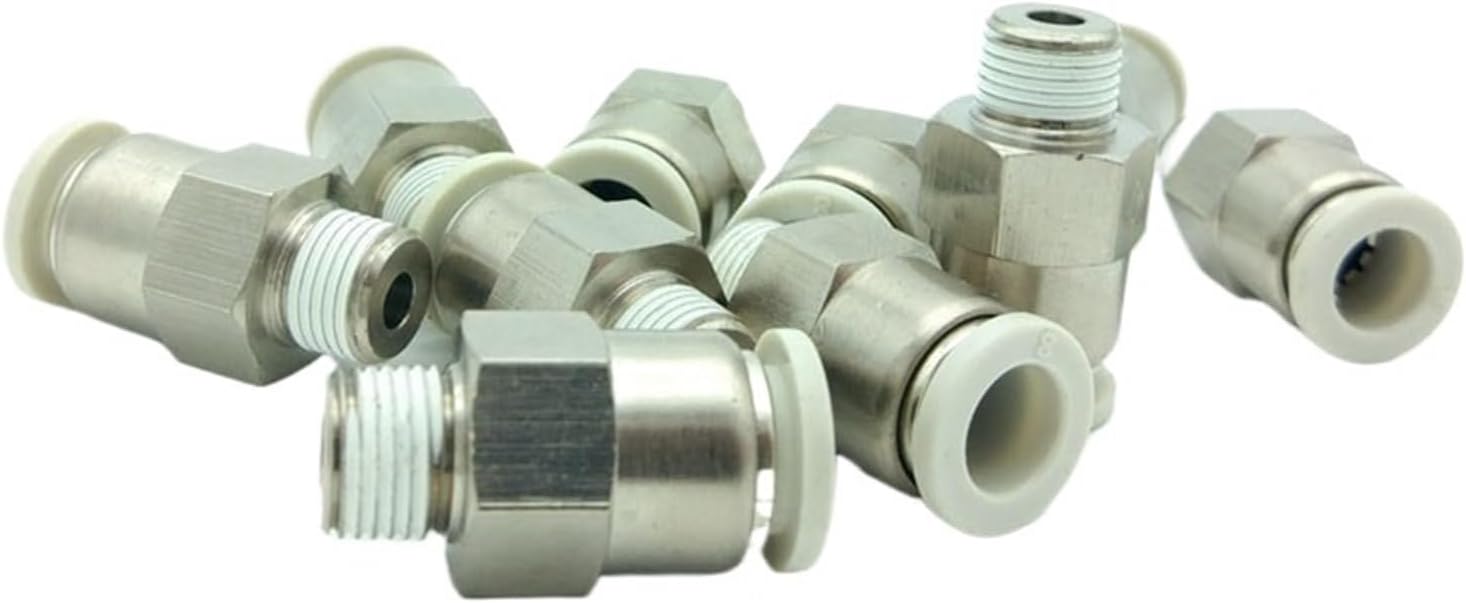 10Pcs/Lot PCVC 1/8 1/4 3/8 1/2 Check Valve Pneumatic Air One Way Non Valves Brass Thread Push In Fitting(PCVC8-01 8mm R1-8)