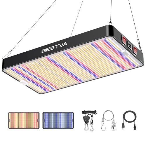 BESTVA DC3000 LED Grow Light, Full Spectrum Grow Lights for Indoor Plants with Veg & Bloom Switches, Quiet Cooling Fan, for Seedling Veg Bloom All Growth Stages