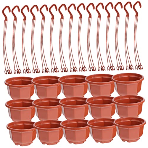 KONTONTY 15ensembles Pots Suspendus pour Fleurs avec Pots De Fleurs Scindapsus pour Décoration Intérieure Et Extérieure