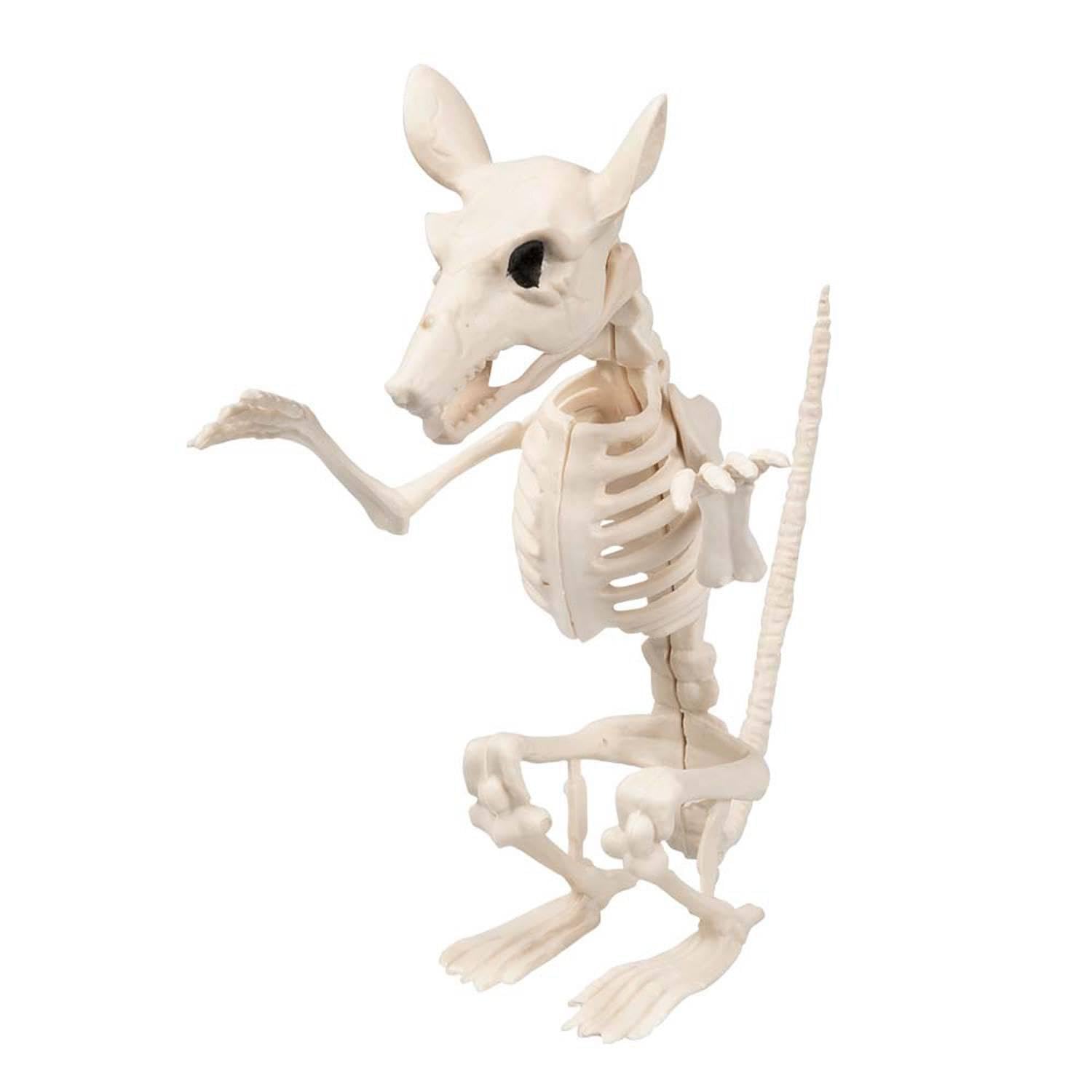 Boland 72404 Rat Skeleton Size 18 cm Movable Mouth Dummy Plastic Rat Decoration for Halloween Carnival or Theme Party