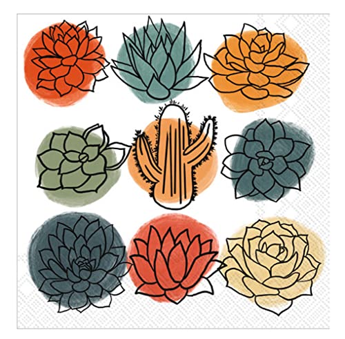 Boston International Ihr 3-Ply Paper Napkins, 20-Count Cocktail Size, Southwest Dots #TOP23