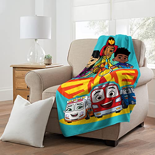 Plaid Disney Firebuds couverture enfant douce micro raschel 116x152 cm - 5