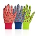 G & F 1823-3 JustForKids Soft Jersey Kids Garden Gloves, Kids Work Gloves, 3 Pairs Green/Red/Blue per Pack