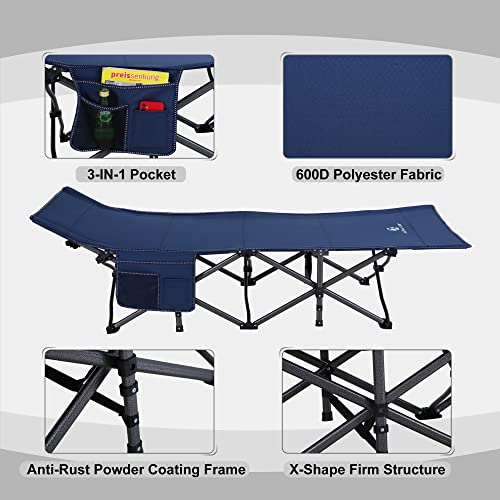 Green Party Folding Camping Cots, Portable Oversized Sleeping Cots Collapsible Camping Bed For Indoor & Outdoor Use With Carry Bag, Lightweight, Heavy Duty Design Holds Adults & Kids Up To 600 Lbs #TOP3