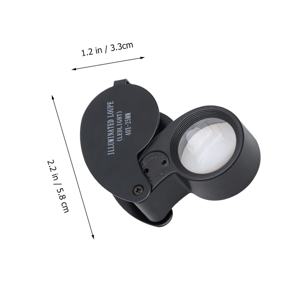 LALAFINA Jewelry Appraisal Glasses 40x Magnifying Glass Led Light Loupe Magnifier for Gems