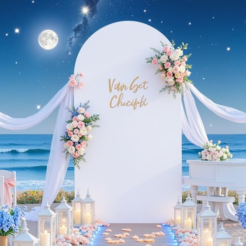 Cobertura Arco Blanco y Rosa 7.2ft para Fiesta miniatura 3