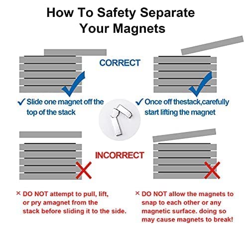 Min Ci 30Pcs Super Strong Rare Earth Magnets Bar, Rectangular Industrial Neodymium Magnets Heavy Duty, For Refrigerator Cruise Crafts Tool Storage (30X10X5Mm) #TOP5