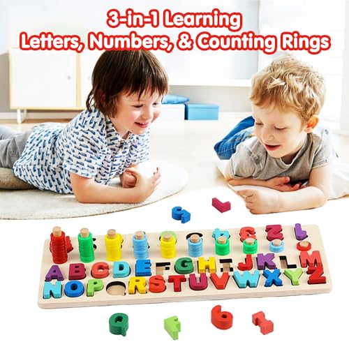 Image of Kidology Digital Letter Matching Board Puzzle - Educational Alphabet & Number Learning Toy for Kids Age 1+ Years | Montessori Word Recognition & Cognitive Development Game | Unique Gifting Idea