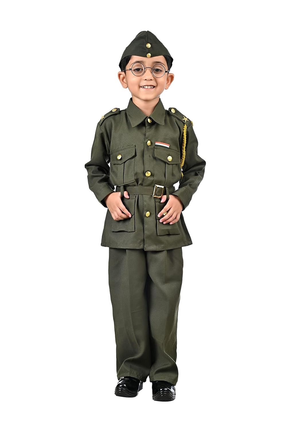 Culture Creation Kids Subhash Chandra Bose Freedom Fighter Fancy Dress Costume for Boys