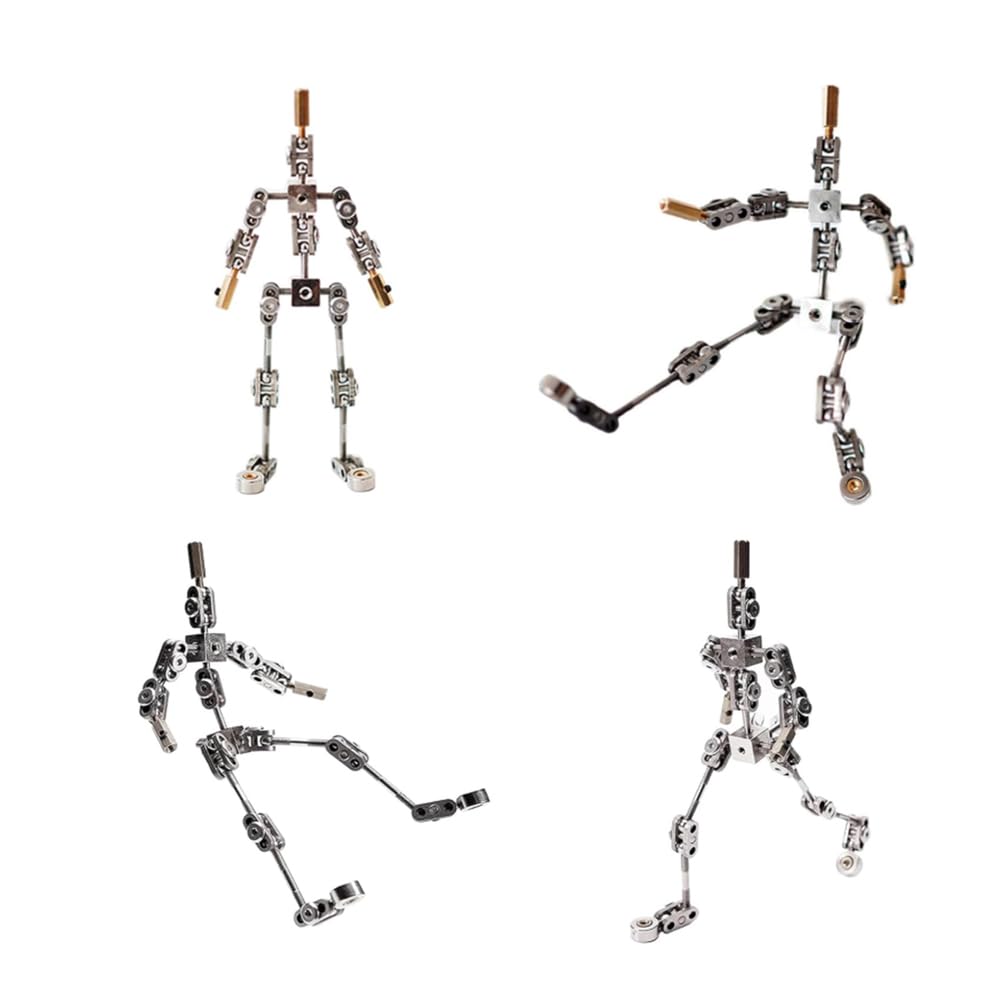 Zestawy armatury poklatkowej DIY, metalowy zestaw zbroi do projektowania postaci marionetkowych, metalowa figurka marionetki 12 CM-20 CM do tworzenia projektów postaci