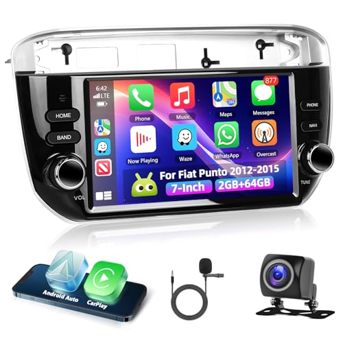 【Modelli Compatibili Con L'Autoradio】 Progettata per una compatibilità perfetta con Fiat Punto 2012 2013 2014 2015. Il nostro sistema plug-and-play mantiene le funzioni originali del veicolo, rendendo l’installazione semplice ed efficiente sia per i professionisti che per i principianti.