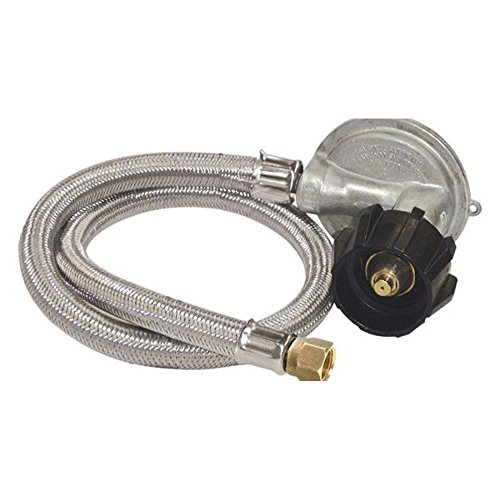 Bayou Classic M5LPH Grill Connector - 36 in. Low Pressure LPG Hose with Regulator, 1 PSI Propane