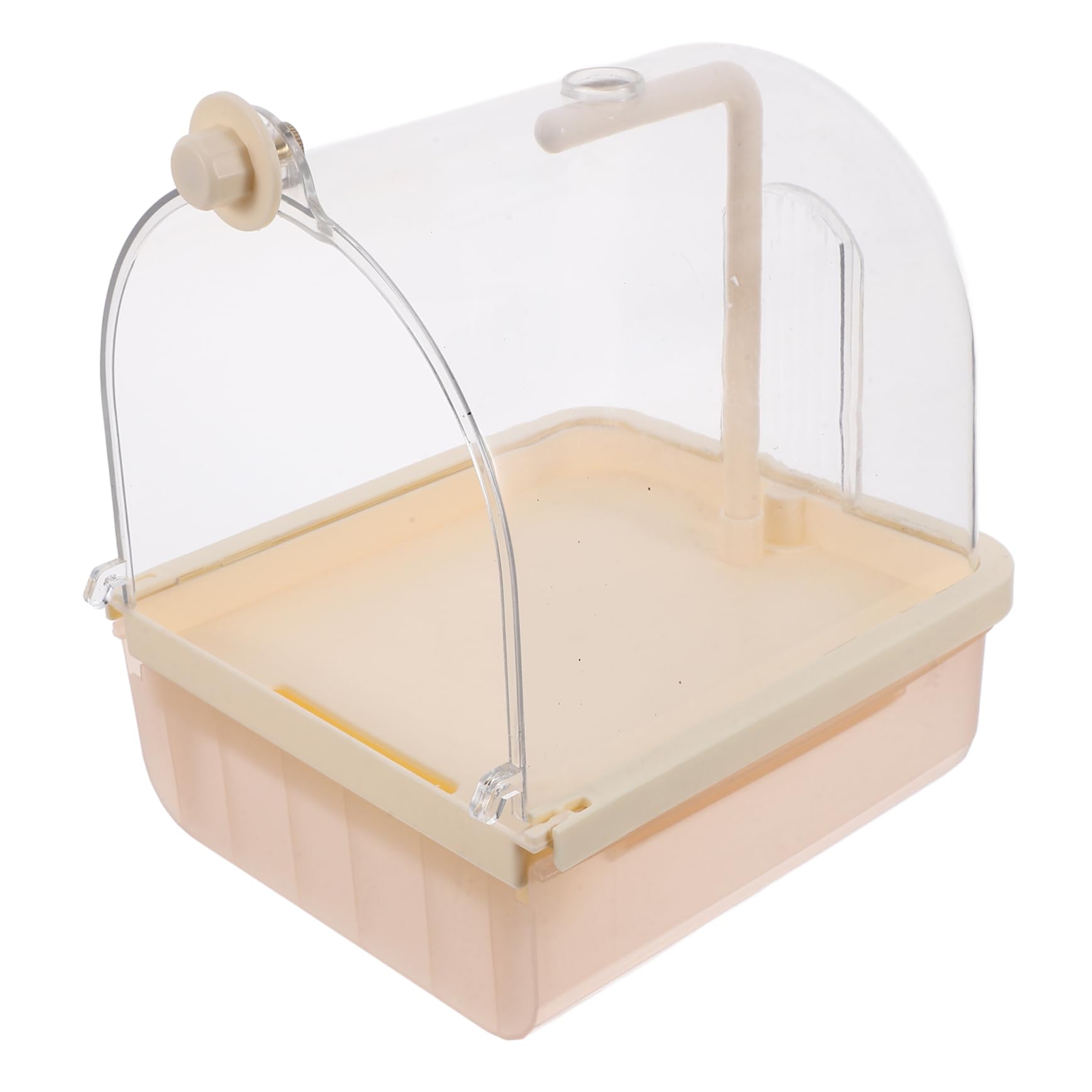Toddmomy Bagno per Uccelli Appeso Automatico in ABS per Gabbia, Vasca Esterna per Pappagalli, Installazione Facile, Pulizia Completa