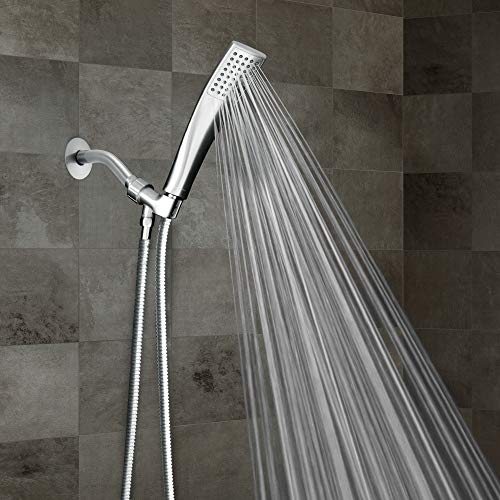 ShowerMaxx, Elite Series, 2.3 inch Ultra High Pressure Hand Held Shower Head with Extra Long Stainless Steel Hose, MAXX-imize Your Shower with Showerhead in Polished Chrome Finish - Thumbnail 5