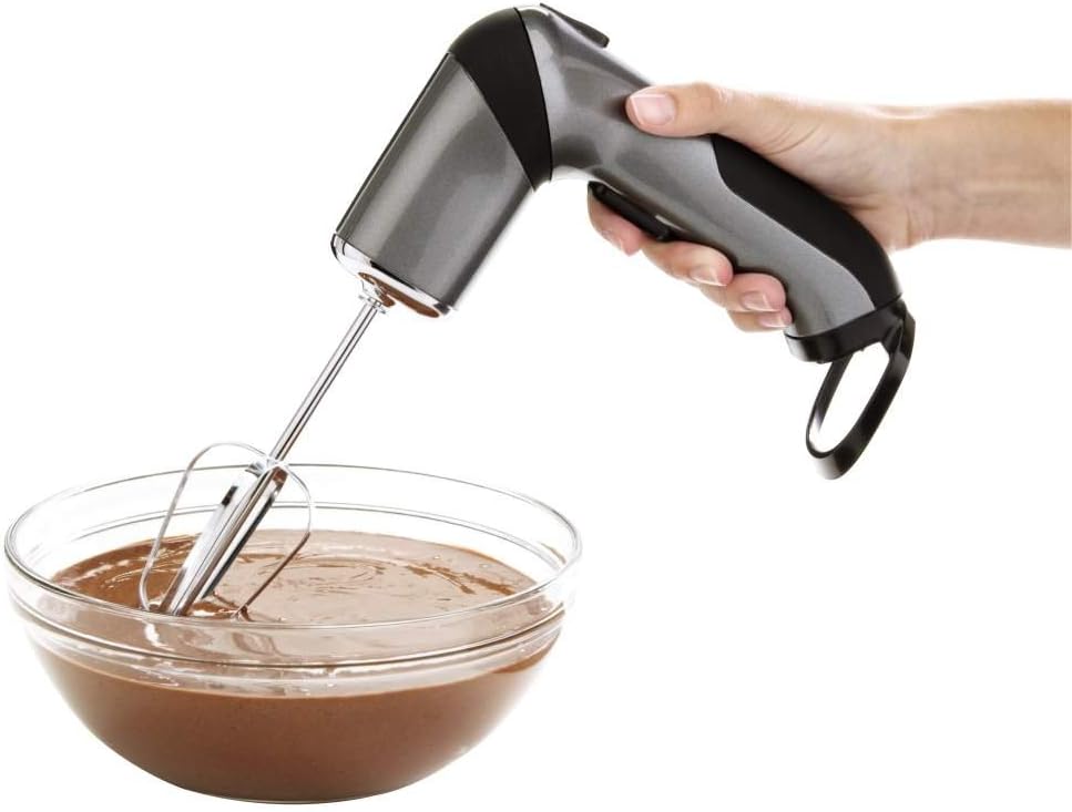 Oster 3-in-1 Twisting Handheld Mixer, Grey