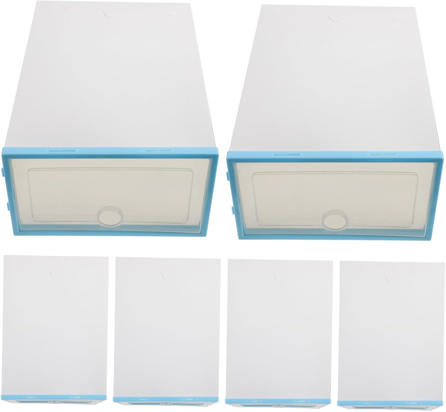 Thickened Plastic Shoe Boxes 6 Pack Stackable Storage Keep Your Shoes Clean Tidy