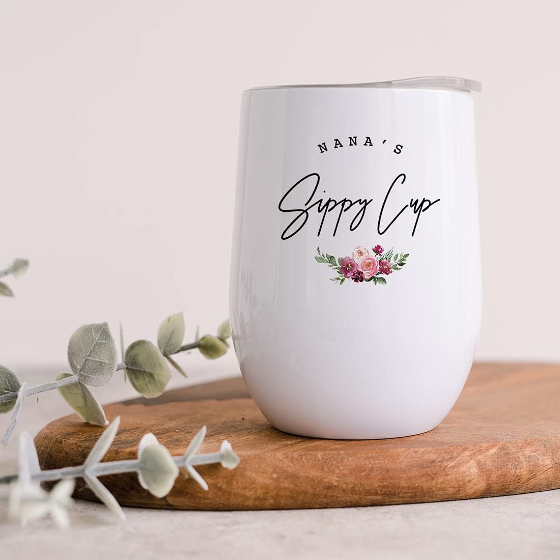 Andaz Press Funny Mother's Day Wine Tumbler with Lid, Nana's Sippy Cup, 12 Oz Stemless Stainless Steel Insulated Birthday Christmas Gift for Grandma Nana Mama Tumbler Mom Tumbler Mom to Be - Image 3