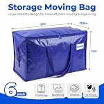 6 Pack Moving Bags, Royal Blue, 27 x 13.5 x 15 in Each - Image 2