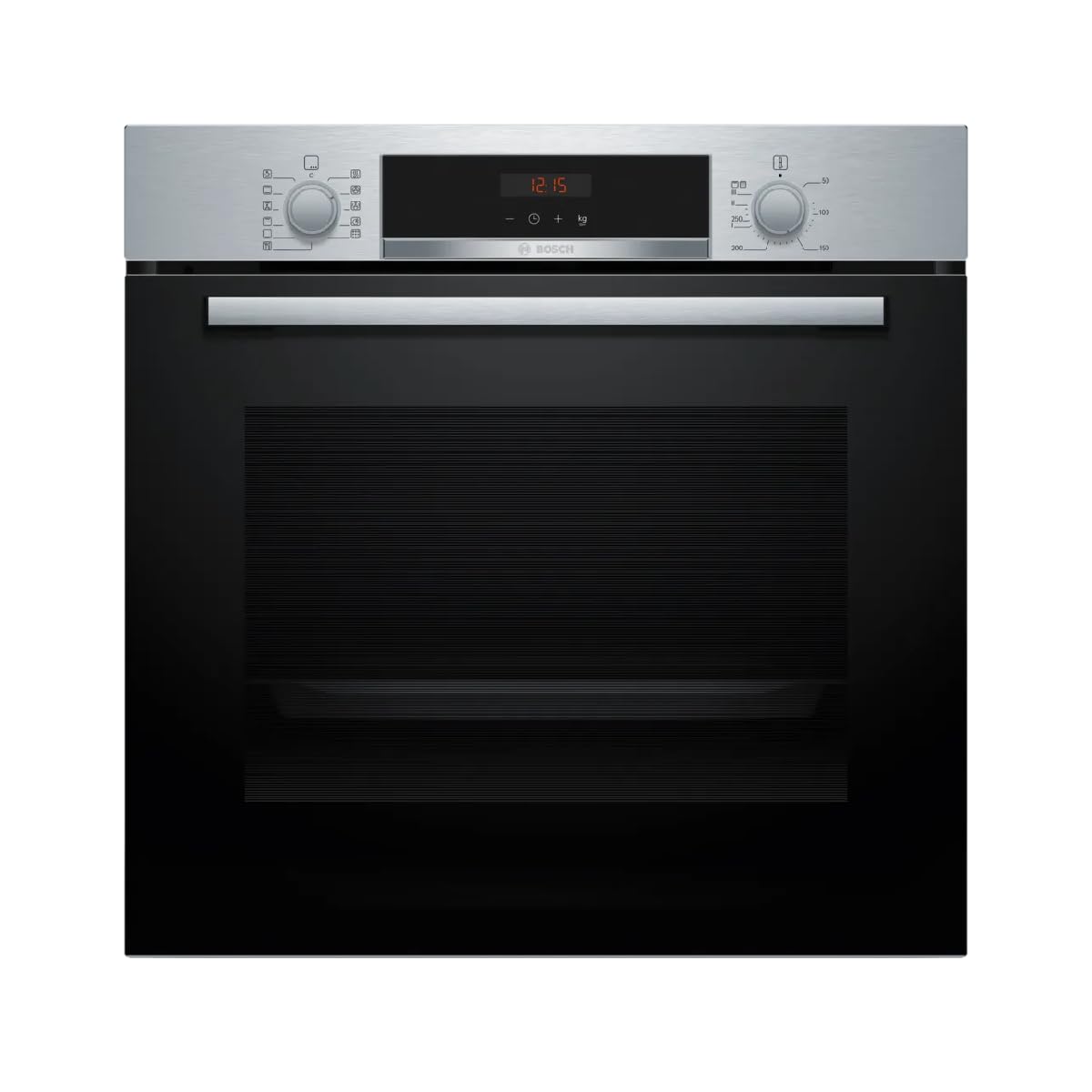 Bosch - Forno Multifunzione Pirolitico, Serie 4, 60 cm. larghezza, Assistente di pulizia, Acciaio, HBA574ES3