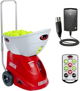 LOBSTER Sports Elite Three Tennis Ball Machine with Elite 10-Function Remote Control