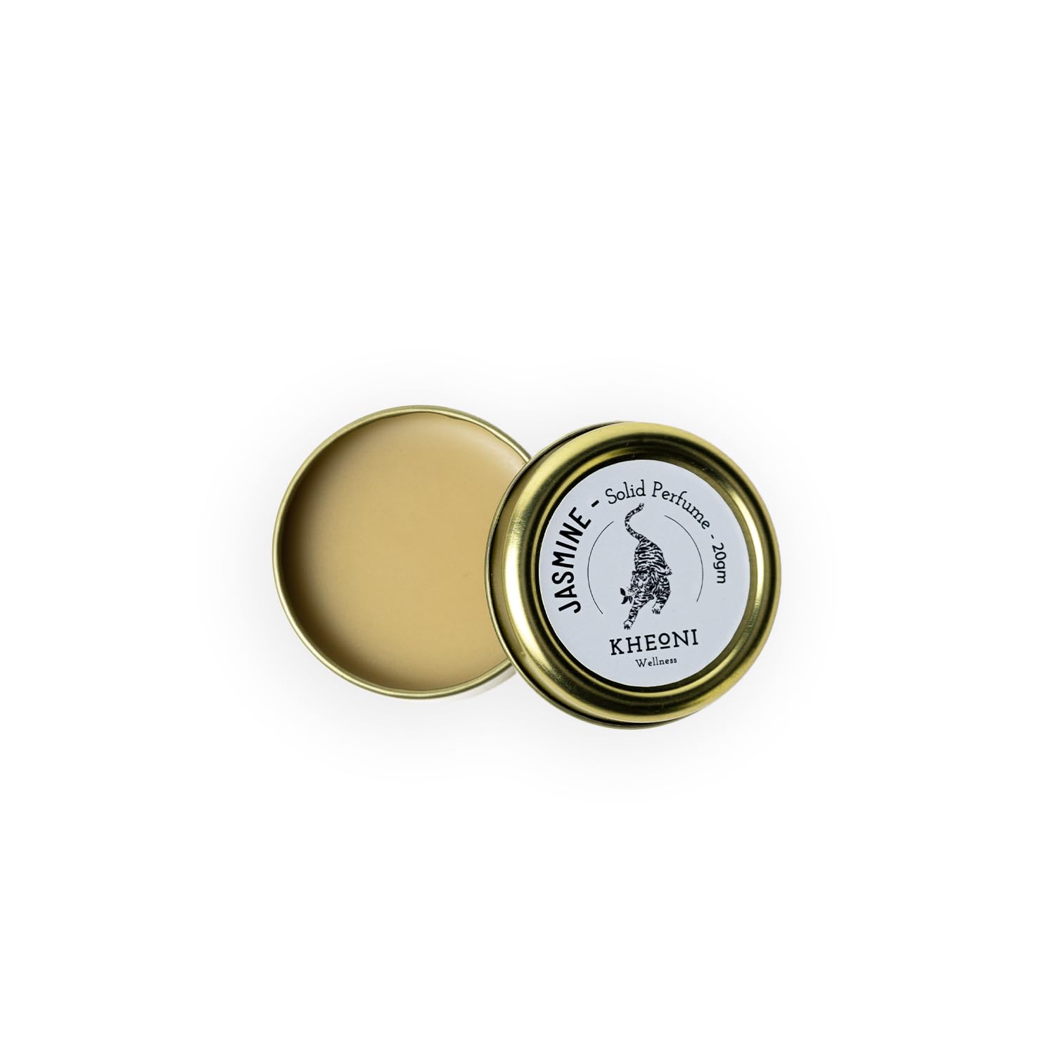 Kheoni Jasmine Solid Perfume⼁Beeswax. Jasmine Natural Extract⼁Reduces Stress and Anxiety⼁Improve Your Sleep Pattern by the Scent⼁Has Lasting Impression⼁Net Vol: 20gm (Sandalwood)