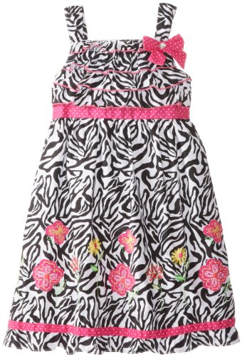 Younghearts Little Girls' Dress With Floral Print