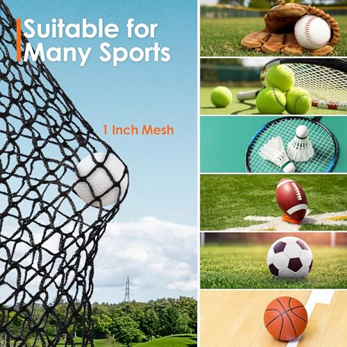 ORIENGEAR Golf Netting for Garage, Golf Hitting Practice Net 10x10ft 10x15ft 10x20ft, Backyard DIY Nets for Chipping Driving and Baseball Hockey Soccer Sports, with Rope and Buckle