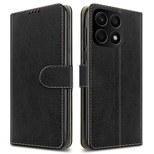 PIXFAB For Honor X8A 4G Leather Phone Case, Magnetic Closure Full Protection Book Folio Design