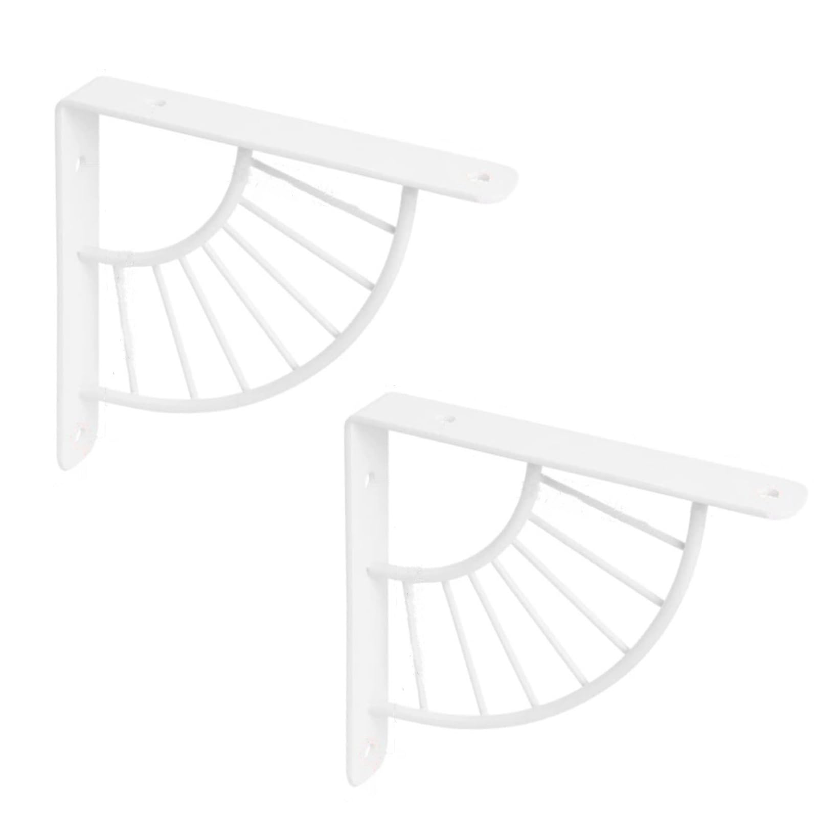 Set di 2 staffe triangolari in Metallo per mensole,staffe a L a 90 Gradi per mensole a Parete,staffe ad Angolo retto per mensole,staffe angolari per mensole galleggianti con Viti,bianch