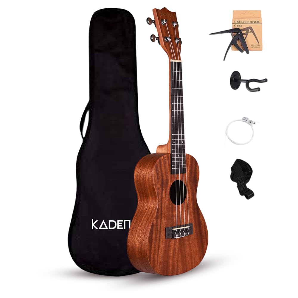 Kadence Ukulele 24" Concert Size + ( Free online learning Course ) Mahogany wood ukelele Super combo with Strap, Stand, Bag , Strings capo & learning course (Super Combo)-image-18