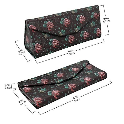 Image of Real Sic Glasses Case for Men and Women - Magnetic Folding Hard Shell Sunglass Holder - Inspired by Activities /Hobbies